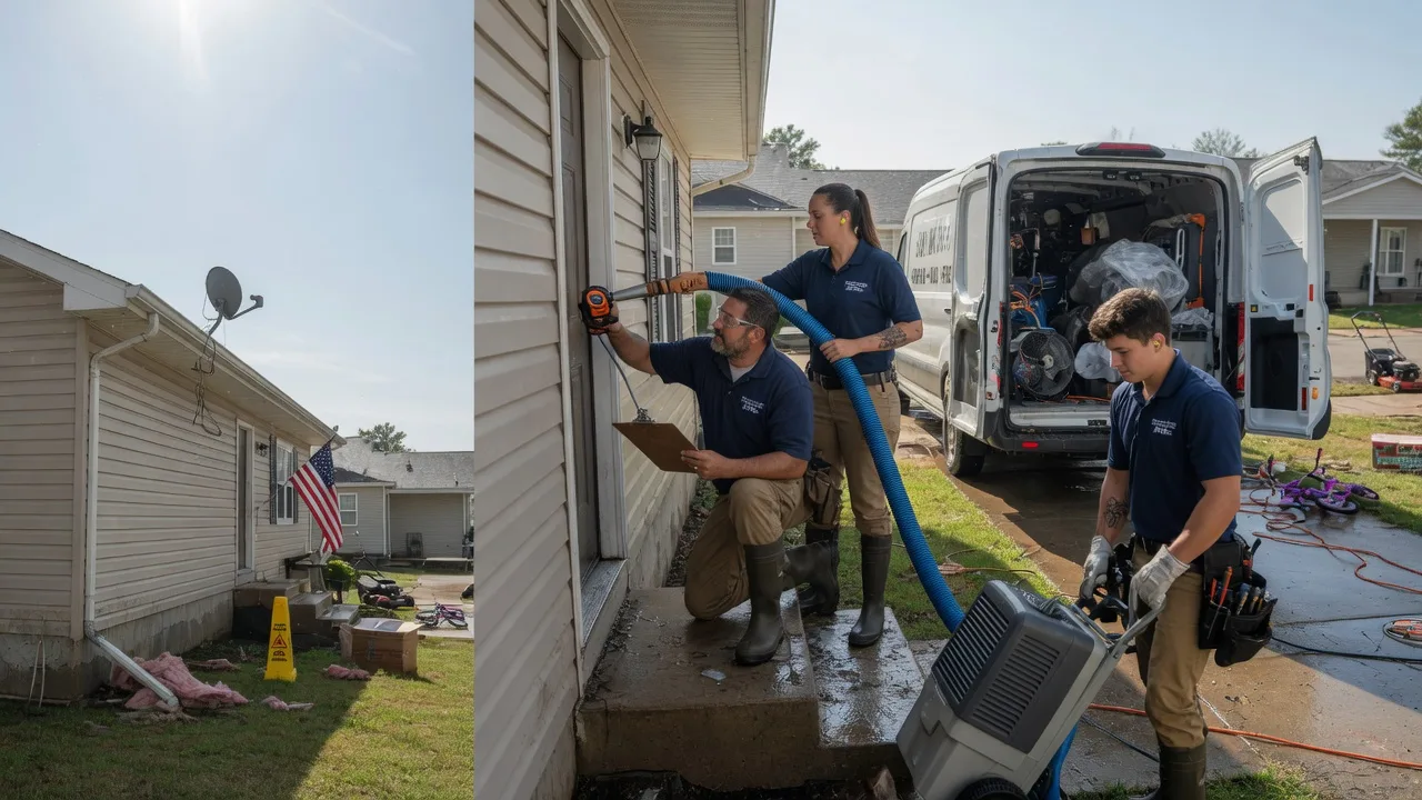 Ceiling Water Damage Restoration in Evansville, AR near me